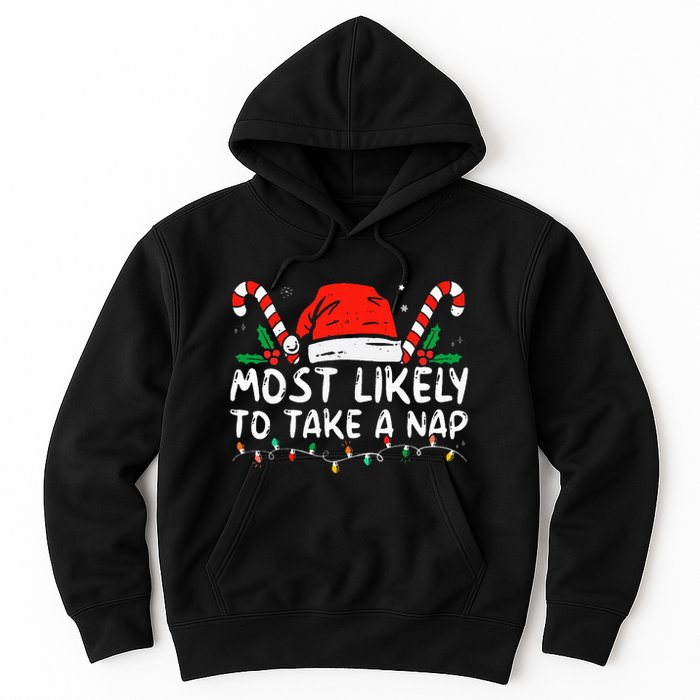 Most Likely To Take A Nap Family Matching Christmas Hoodie