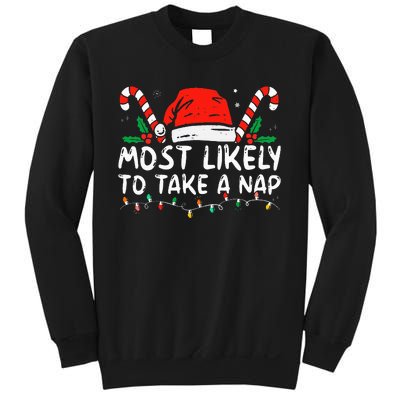 Most Likely To Take A Nap Family Matching Christmas Sweatshirt