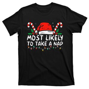 Most Likely To Take A Nap Family Matching Christmas T-Shirt