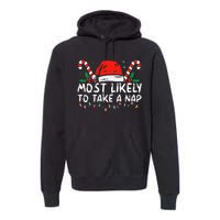 Most Likely To Take A Nap Family Matching Christmas Premium Hoodie