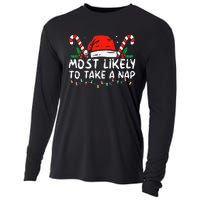 Most Likely To Take A Nap Family Matching Christmas Cooling Performance Long Sleeve Crew