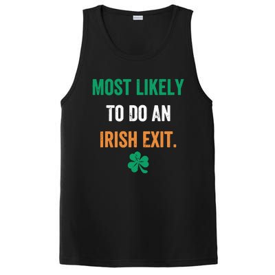 Most Likely To Do An Irish Exit Funny PosiCharge Competitor Tank