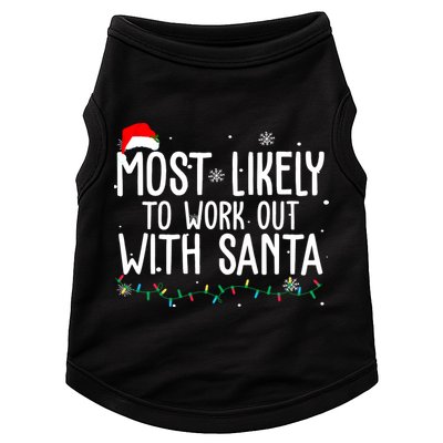 Most Likely To Work Out With Santa Funny Christmas Doggie Tank