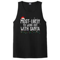 Most Likely To Work Out With Santa Funny Christmas PosiCharge Competitor Tank