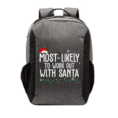 Most Likely To Work Out With Santa Funny Christmas Vector Backpack
