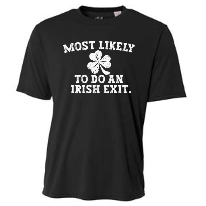 Most Likely To Do An Irish Exit st.patrick's day Cooling Performance Crew T-Shirt