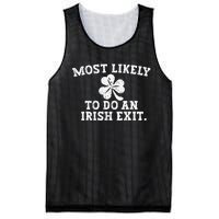 Most Likely To Do An Irish Exit st.patrick's day Mesh Reversible Basketball Jersey Tank