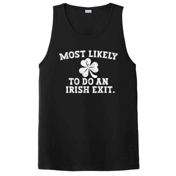 Most Likely To Do An Irish Exit st.patrick's day PosiCharge Competitor Tank