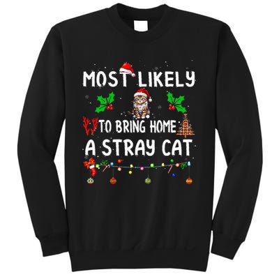 Most Likely To Bring Home Stray Cat Family Matching  Sweatshirt