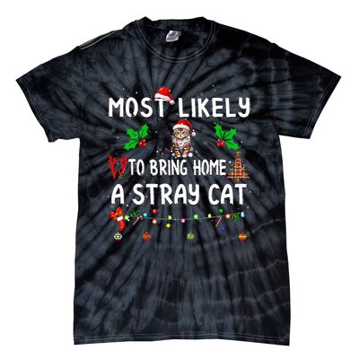 Most Likely To Bring Home Stray Cat Family Matching  Tie-Dye T-Shirt