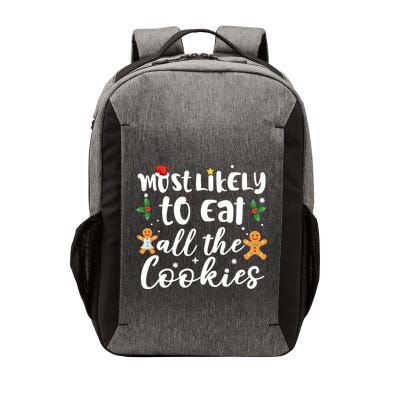 Most Likely To Eat All The Cookies Funny Christmas Vector Backpack