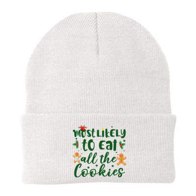 Most Likely To Eat All The Cookies Funny Christmas Beanie