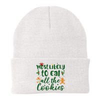 Most Likely To Eat All The Cookies Funny Christmas Knit Cap Winter Beanie