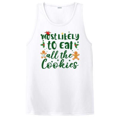 Most Likely To Eat All The Cookies Funny Christmas PosiCharge Competitor Tank