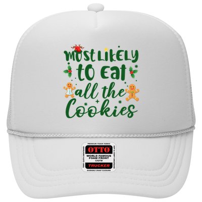 Most Likely To Eat All The Cookies Funny Christmas Trucker Hat