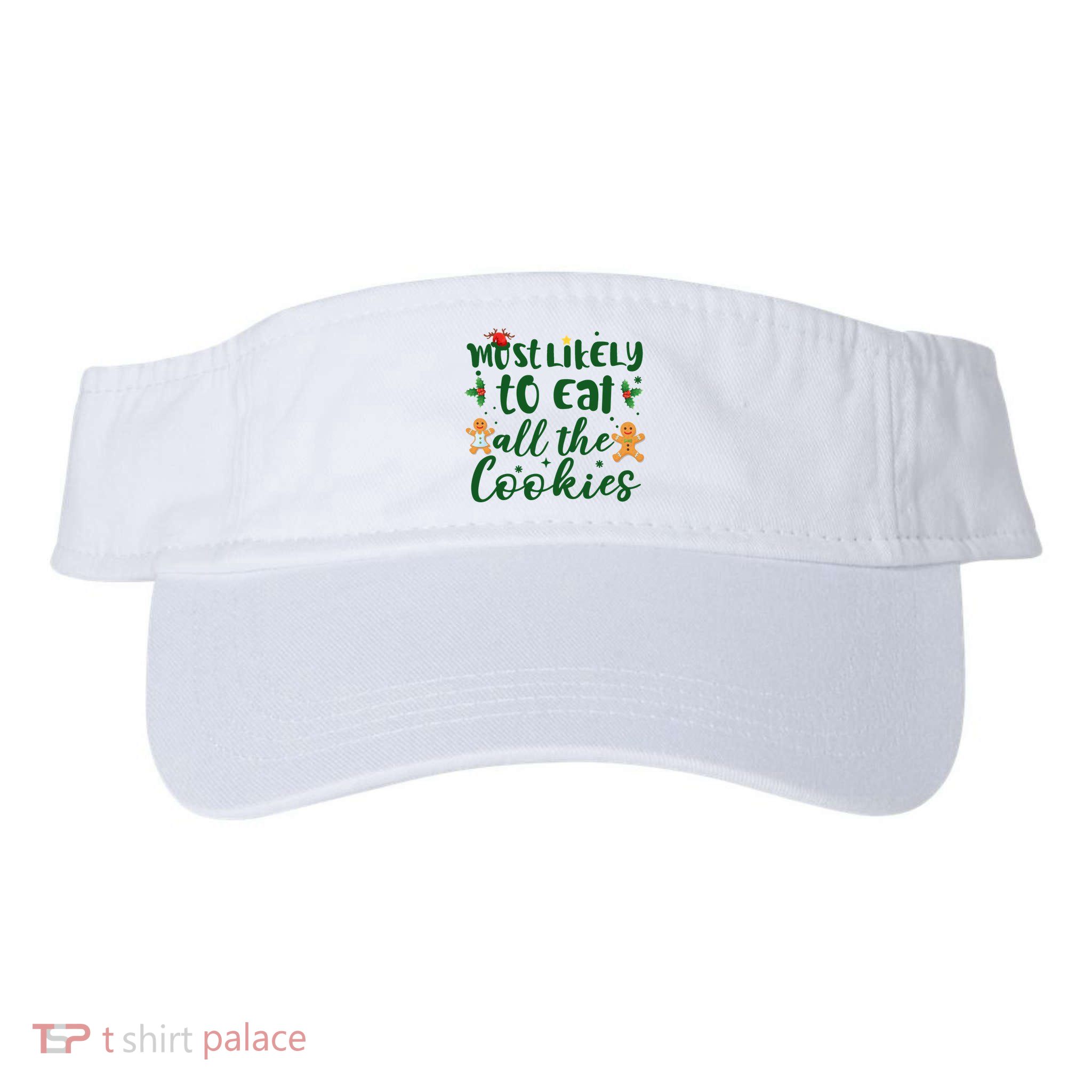 Most Likely To Eat All The Cookies Funny Christmas Visor