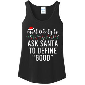 Most Likely To Christmas  Matching Family Pajamas Funny Ladies Essential Tank