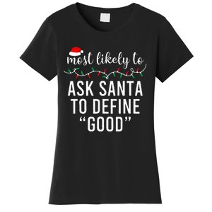 Most Likely To Christmas  Matching Family Pajamas Funny Women's T-Shirt