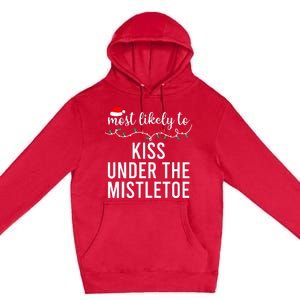 Most Likely To Christmas Matching Family Pajamas Premium Pullover Hoodie