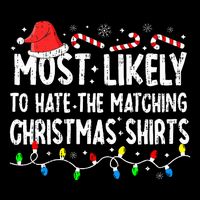 Most Likely To Hate Matching Christmas Family Pajamas Drawstring Bag