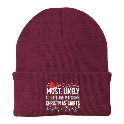 Most Likely To Hate Matching Christmas Family Pajamas Beanie