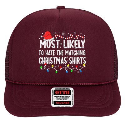 Most Likely To Hate Matching Christmas Family Pajamas Trucker Hat