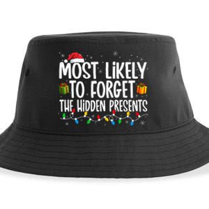 Most Likely To Forget The Hidden Presents Family xmas Sustainable Bucket Hat