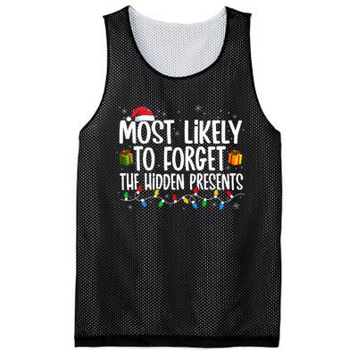 Most Likely To Forget The Hidden Presents Family xmas Mesh Reversible Basketball Jersey Tank