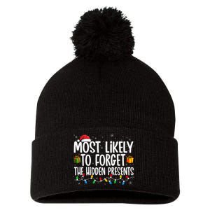 Most Likely To Forget The Hidden Presents Family xmas Pom Pom 12in Knit Beanie