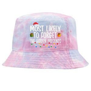 Most Likely To Forget The Hidden Presents Family xmas Tie-Dyed Bucket Hat