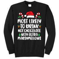 Most Likely To Drink Hot Chocolate Christmas Family Matching Sweatshirt