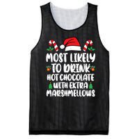 Most Likely To Drink Hot Chocolate Christmas Family Matching Mesh Reversible Basketball Jersey Tank