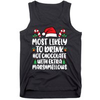 Most Likely To Drink Hot Chocolate Christmas Family Matching Tank Top