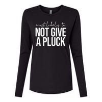 Most Likely To Not Give A Pluck Womens Cotton Relaxed Long Sleeve T-Shirt