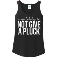 Most Likely To Not Give A Pluck Ladies Essential Tank