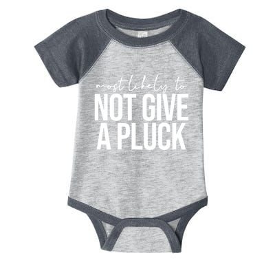Most Likely To Not Give A Pluck Infant Baby Jersey Bodysuit
