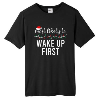 Most Likely To Christmas  Matching Family Pajamas Funny Tall Fusion ChromaSoft Performance T-Shirt