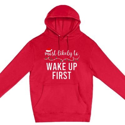 Most Likely To Christmas  Matching Family Pajamas Funny Premium Pullover Hoodie