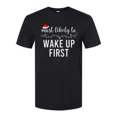 Most Likely To Christmas  Matching Family Pajamas Funny Softstyle CVC T-Shirt