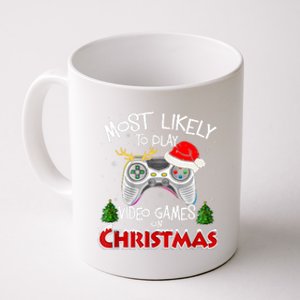 Most Likely To Video Games Christmas Family Gamer Coffee Mug