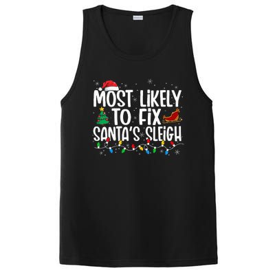 Most Likely To Fix Santa's Sleigh Family xmas Pajama PosiCharge Competitor Tank