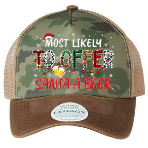 Most Likely To Offer Santa A Beer Christmas Legacy Tie Dye Trucker Hat