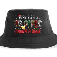 Most Likely To Offer Santa A Beer Christmas Sustainable Bucket Hat