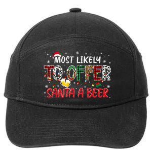 Most Likely To Offer Santa A Beer Christmas 7-Panel Snapback Hat