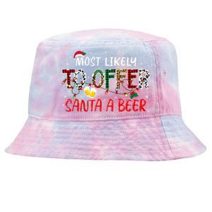 Most Likely To Offer Santa A Beer Christmas Tie-Dyed Bucket Hat