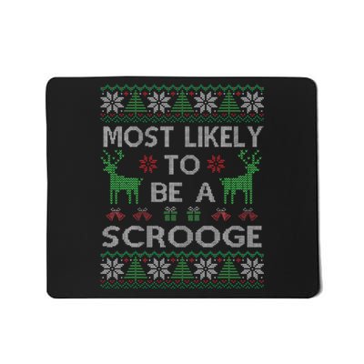 Most Likely To Be A Scrooge Christmas Mousepad