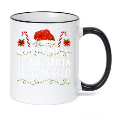 Most Likely To Ask Santa To Define Good Christmas Matching 11oz Black Color Changing Mug