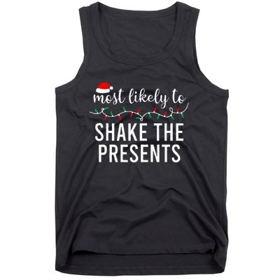 Most Likely To Christmas  Matching Family Pajamas Funny Tank Top