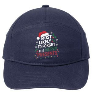 Most Likely To Forget The Hidden Presents Matching Christmas 7-Panel Snapback Hat