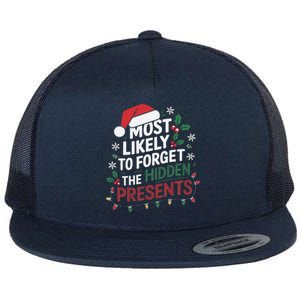 Most Likely To Forget The Hidden Presents Matching Christmas Flat Bill Trucker Hat